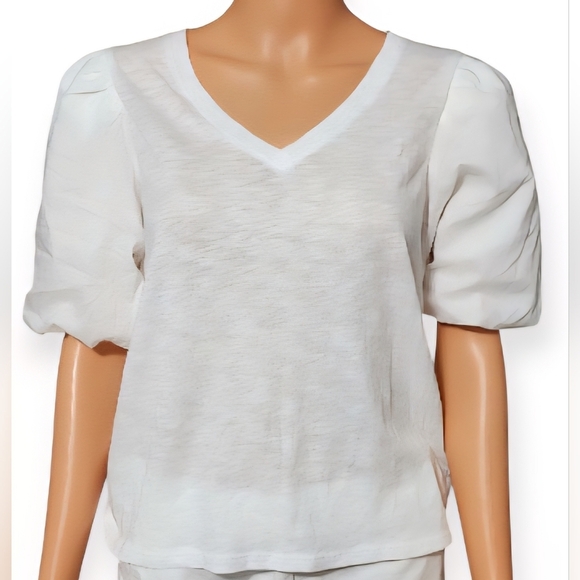 Express Tops - Express White Boxy Crop T-Shirt